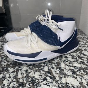 (SOLD) Nike Kyrie 6 Tb Promo White Navy Blue Basketball Shoes